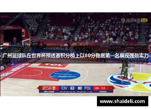广州篮球队在世界杯预选赛积分榜上以80分稳居第一名展现强劲实力